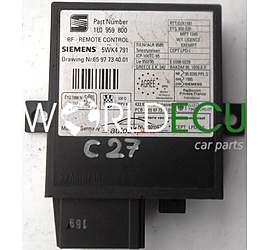 CONTROL MODULE SEAT SIEMENS 5WK4791, 5WK4 791, 1L0959800, 1L0 959 800 - C27, C28, C391