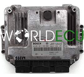 CALCULATEUR MOTEUR RENAULT LAGUNA ESPACE 1.9 DCI BOSCH 0281011723 0 281 011 723, 8200311539, 8200376187